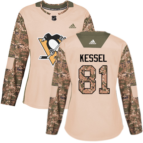 Adidas Penguins #81 Phil Kessel Camo Authentic Veterans Day Women's Stitched NHL Jersey